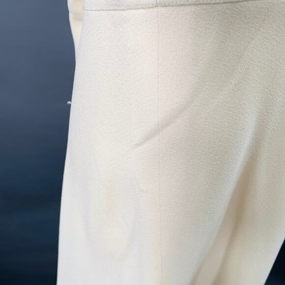 CHANEL Vintage 2003 Size 8 Cream Acetate Blend Ruffled Tulip Below Knee Skirt - Picture 6 of 8